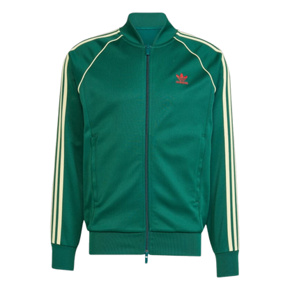 Adidas Men's Adicolor Classics Sst Track Jacket Apparel - Collegiate Green / Powder Yellow