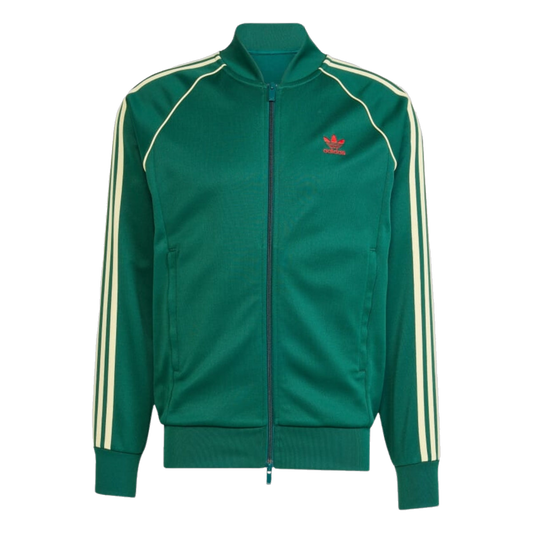 Adidas Men's Adicolor Classics Sst Track Jacket Apparel - Collegiate Green / Powder Yellow