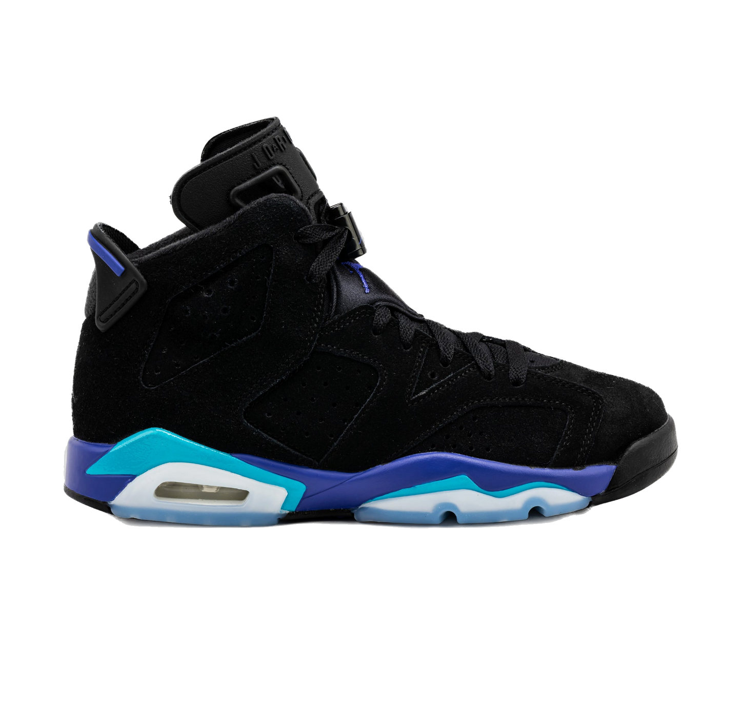 Nike Kids' Jordan 6 Retro Aqua Shoes - Black / Bright Concord / Aquatone