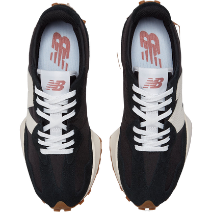 New Balance Women's 327 Shoes - Black / White / Mineral Red