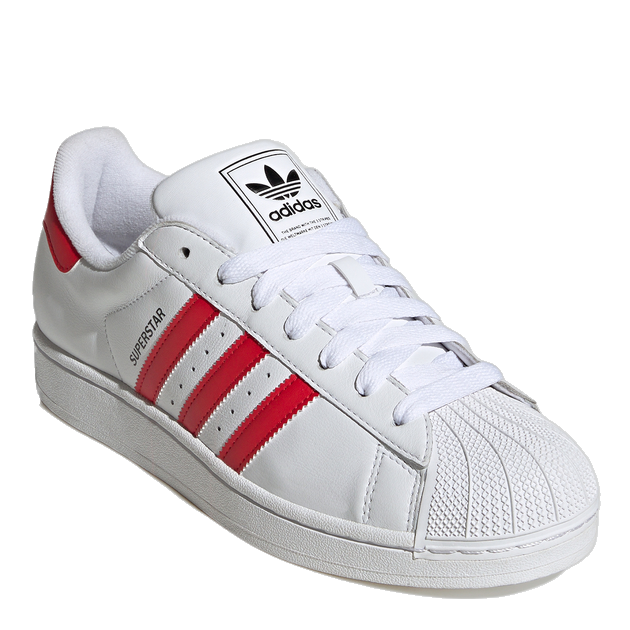 Adidas Men's Superstar Ii Shoes - Cloud White / Better Scarlet / Core Black