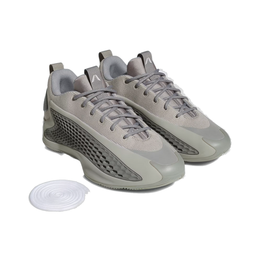 Adidas Men's Anthony Edwards 1 Low Shoes - Metallic Grey / Dove Grey / Cloud White