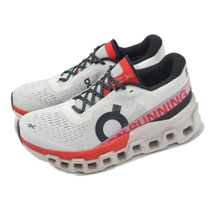 On Running Women's Cloudmonster 2 Shoes - Ivory / Red