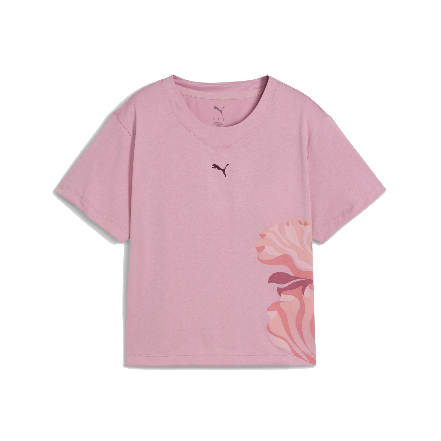 Puma Women's Floral Ribbon Tee - Poised Pink