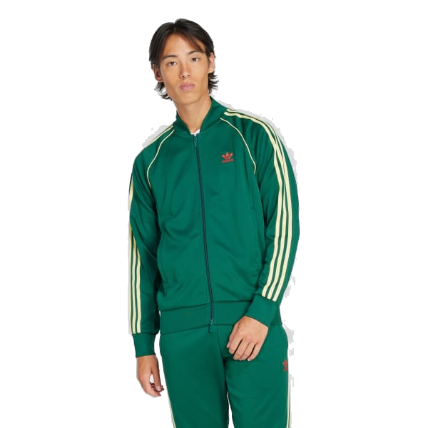 Adidas Men's Adicolor Classics Sst Track Jacket Apparel - Collegiate Green / Powder Yellow