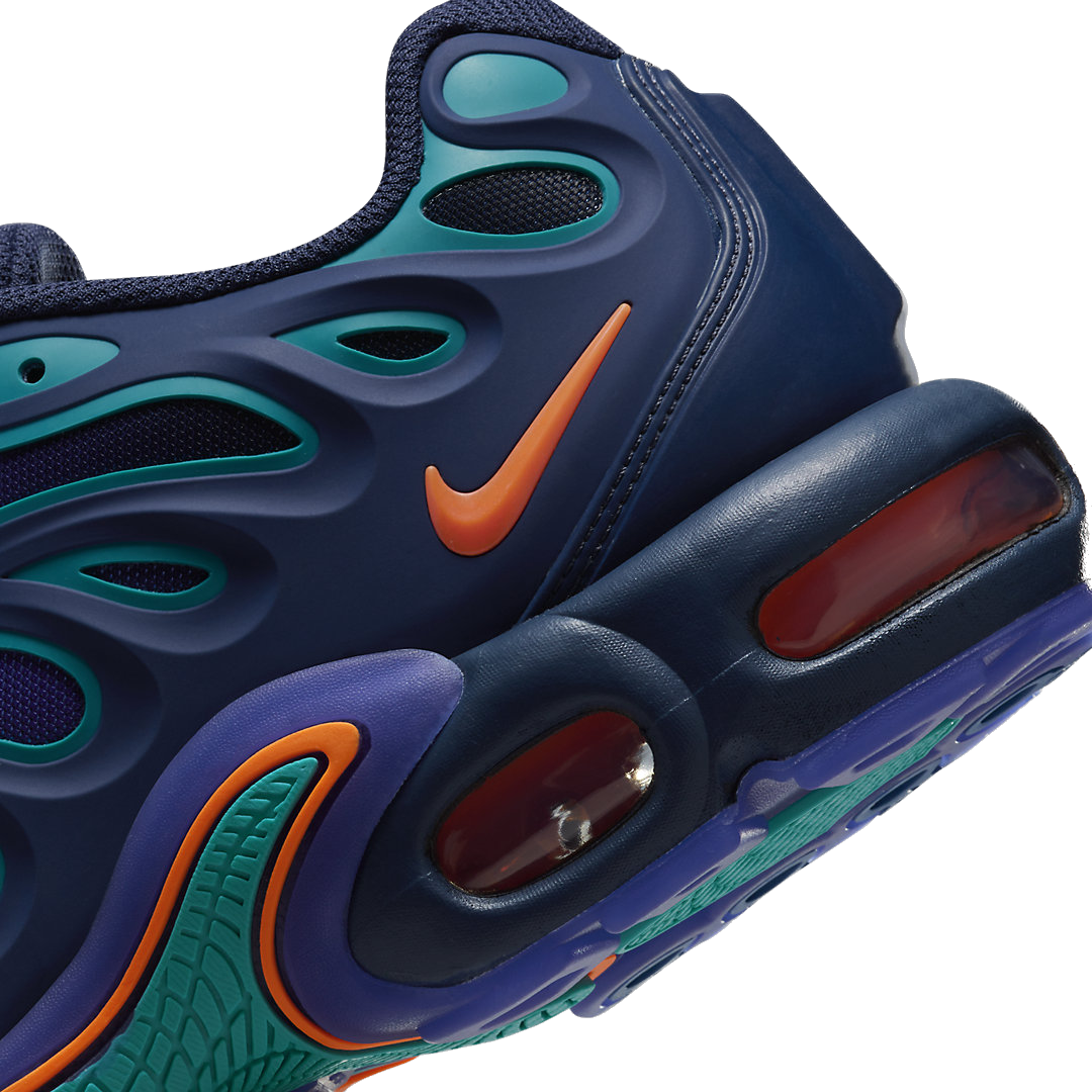 Nike Men's Air Max Plus Drift Shoes - Midnight Navy / Dusty Cactus / Persian Violet / Total Orange