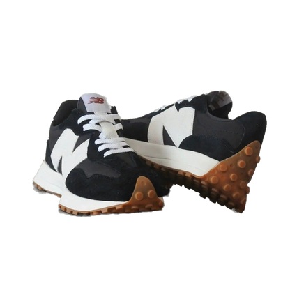 New Balance Women's 327 Shoes - Black / White / Mineral Red