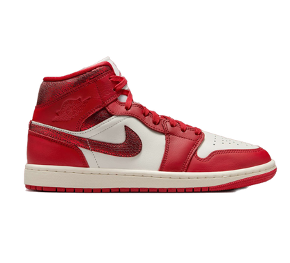 Nike Women's Air Jordan 1 Mid Se Shoes - Sail / Team Red / Varsity Red