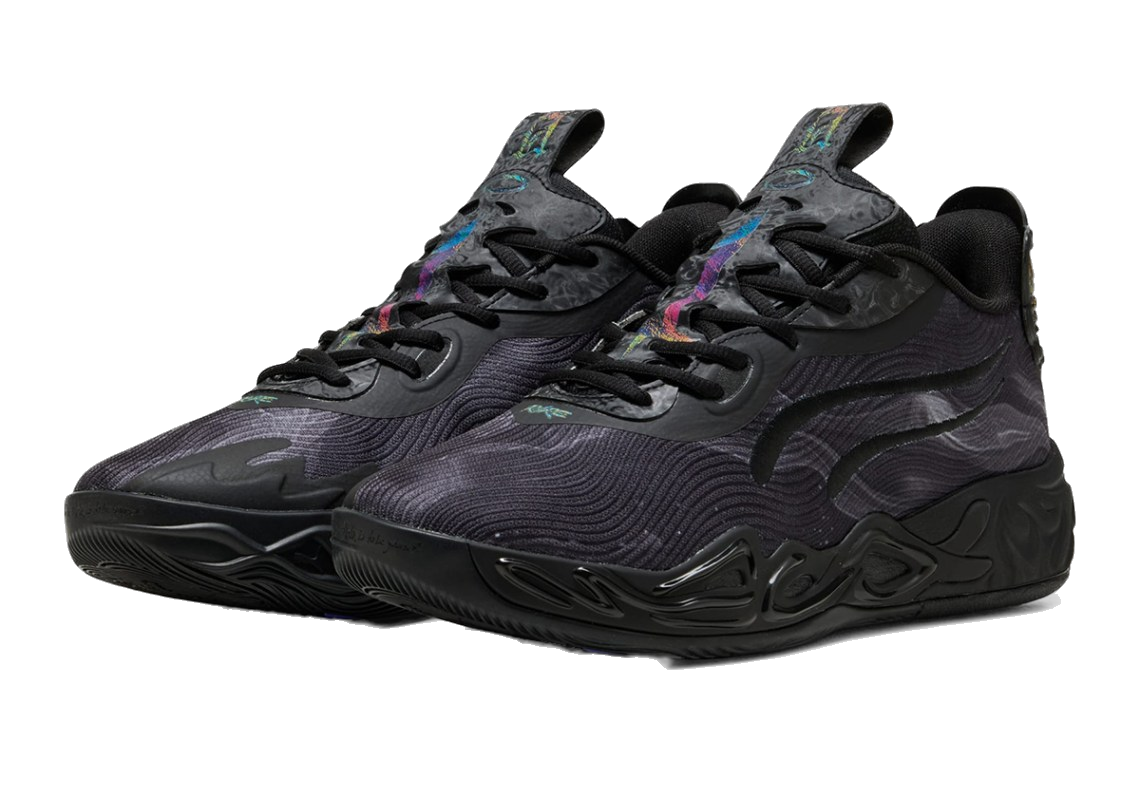 Puma Men's Mb.04 Lo Team Shoes - Black / Dark Amethyst