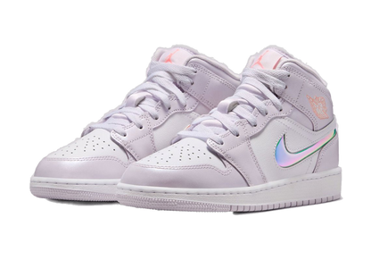 Nike Kids' Air Jordan 1 Mid Se Shoes - Barely Grape / Atomic Pink / White