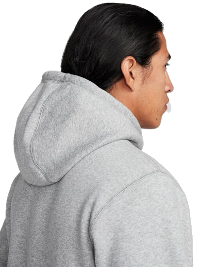 Nike Men's Club Fleece Apparel - Dark Grey Heather / Light Smoke Grey / Safety Orange