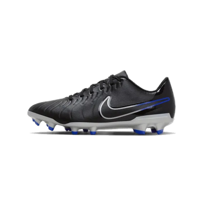 Nike Men's Tiempo Legend 10 Club Soccer Shoes - Black / Chrome / Hyper Royal