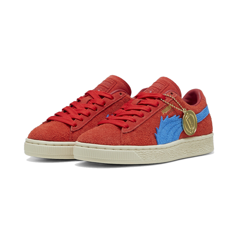Puma Men's Suede One Piece Buggy Shoes - Red / Ultra Blue