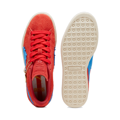 Puma Men's Suede One Piece Buggy Shoes - Red / Ultra Blue