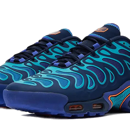 Nike Men's Air Max Plus Drift Shoes - Midnight Navy / Dusty Cactus / Persian Violet / Total Orange