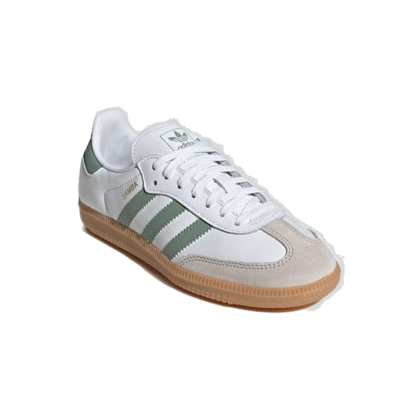 Adidas Kids' Samba Og Shoes - Cloud White / Silver / Green