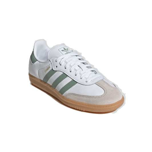 Adidas Kids' Samba Og Shoes - Cloud White / Silver / Green