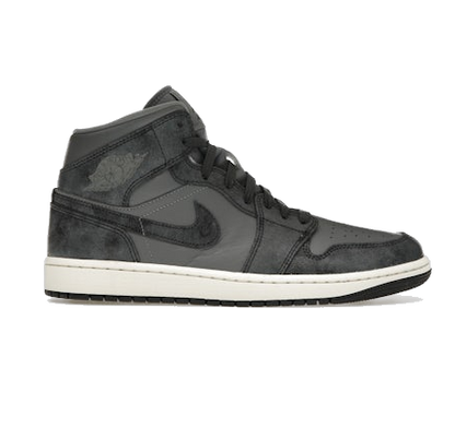 Nike Women's Air Jordan 1 Mid Shoes - Smoke Grey / Off Noir / Sail