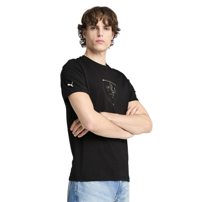 Puma Men's Scuderia Ferrari Race Tonal Big Shield Tee - Black