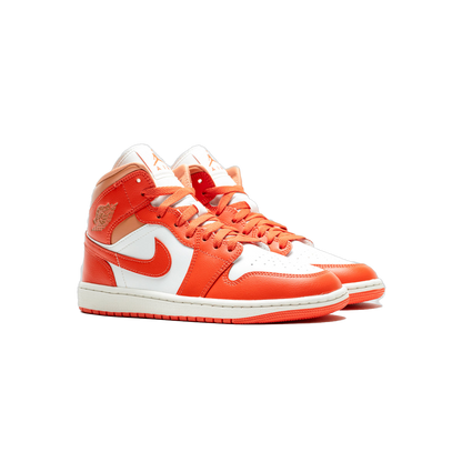 Nike Women's Air Jordan 1 Mid Shoes - Summit White / Amber Brown / Cosmic Clay