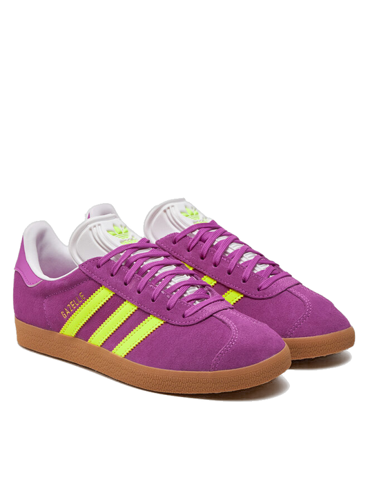 Adidas Women's Gazelle Shoes - Purple Burst / Solar Yellow / Offwhite