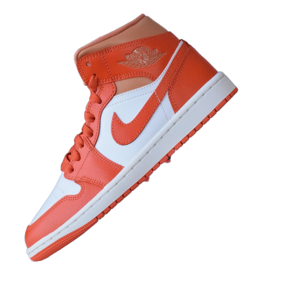 Nike Women's Air Jordan 1 Mid Shoes - Summit White / Amber Brown / Cosmic Clay
