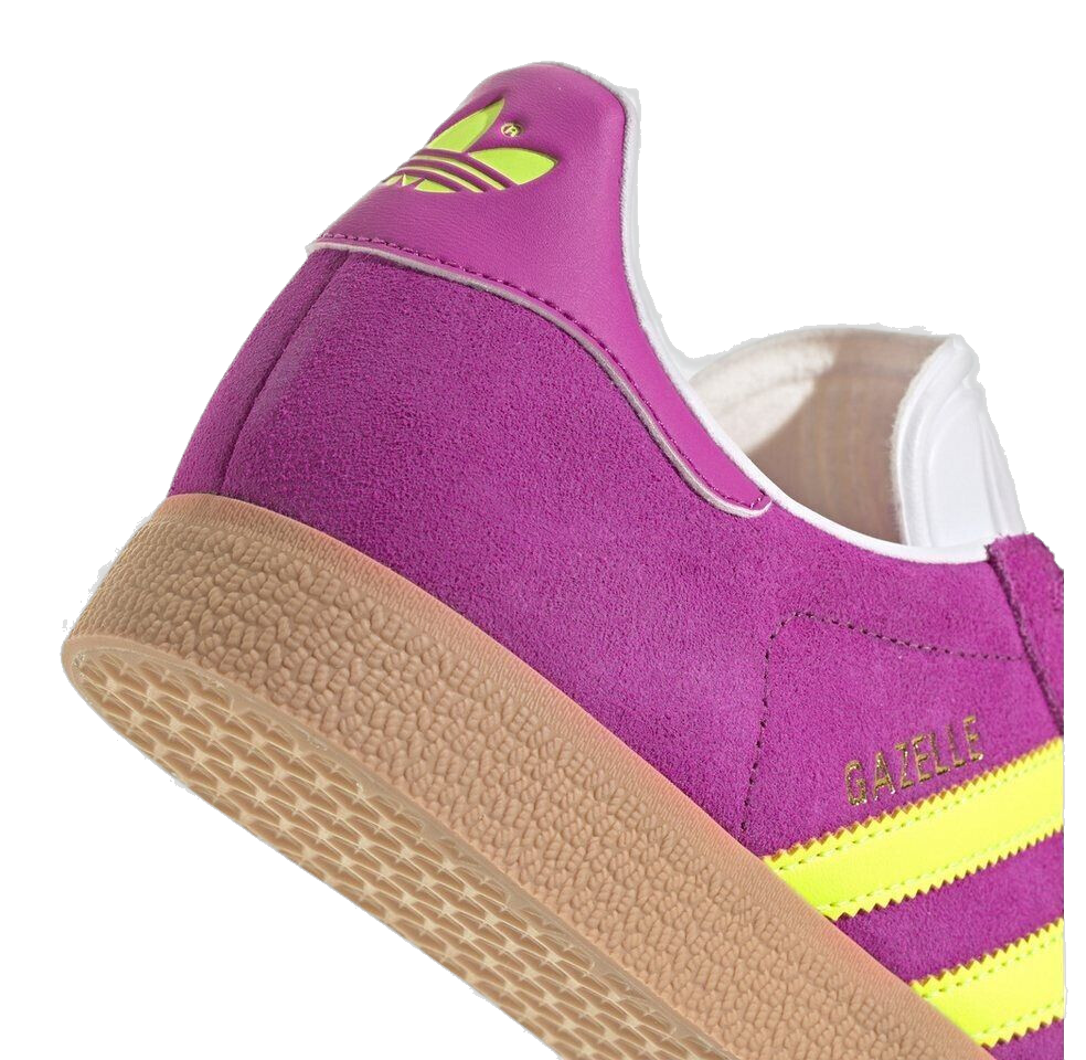 Adidas Women's Gazelle Shoes - Purple Burst / Solar Yellow / Offwhite