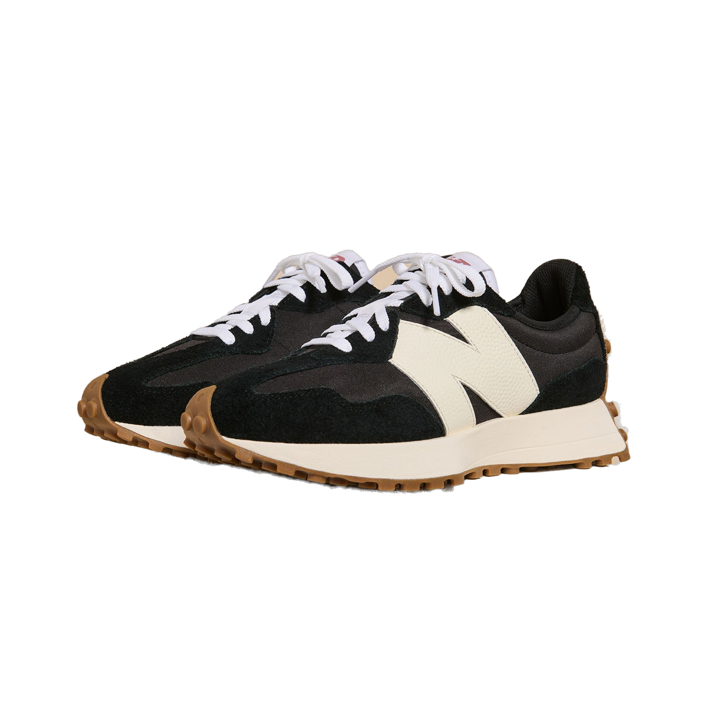 New Balance Women's 327 Shoes - Black / White / Mineral Red