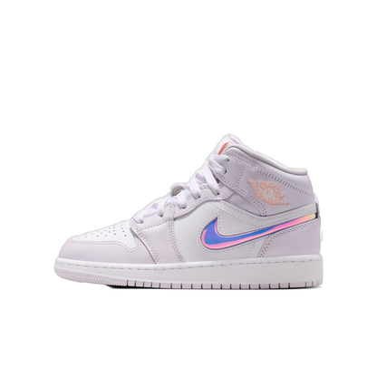 Nike Kids' Air Jordan 1 Mid Se Shoes - Barely Grape / Atomic Pink / White