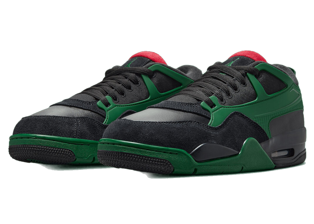 Nike Men's Air Jordan 4 Rm Shoes - Black / Gorge Green / University Red