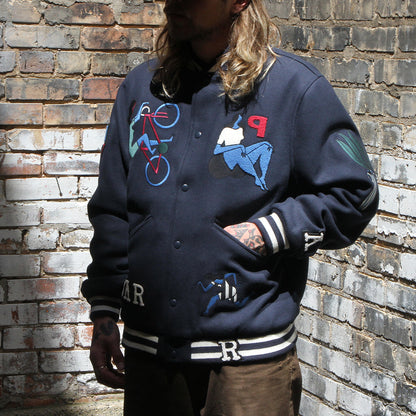 Run Sit & Bike Varsity Jacket