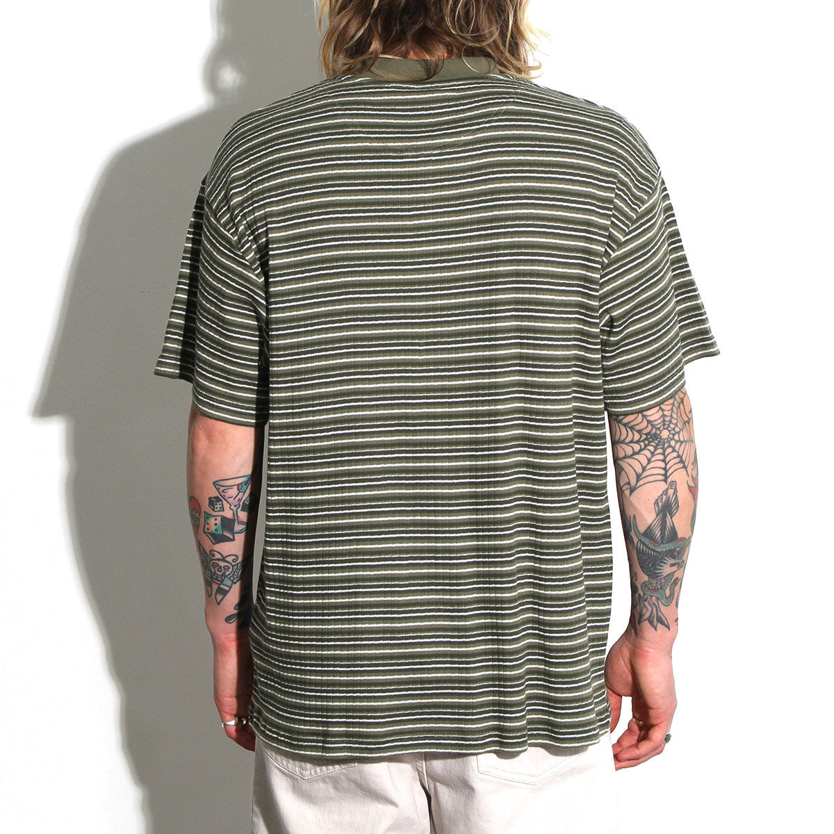 Striped Rib Henley T-Shirt