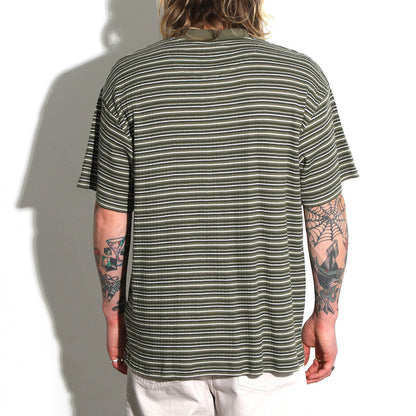 Striped Rib Henley T-Shirt