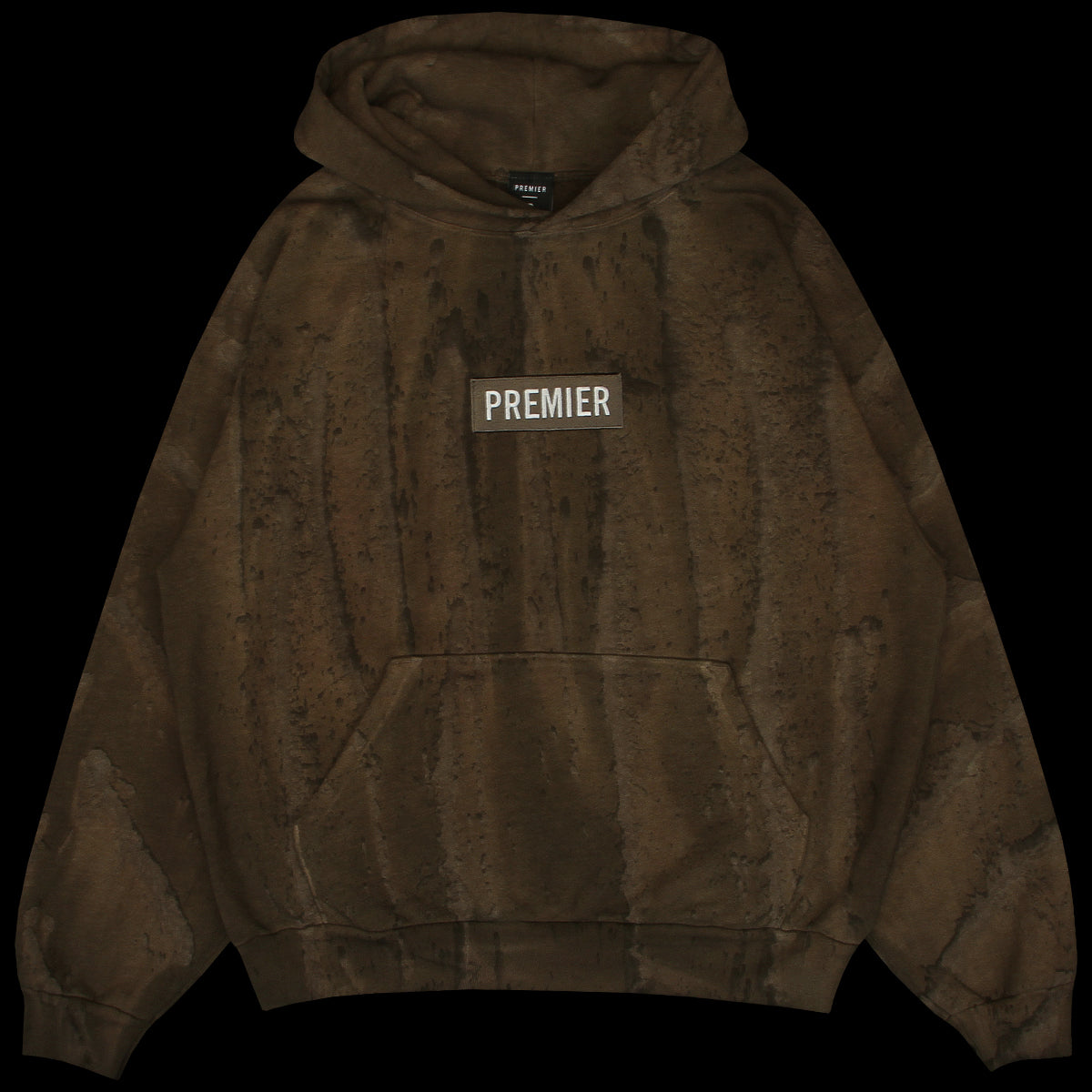Drip Dyed Box Logo Hoodie