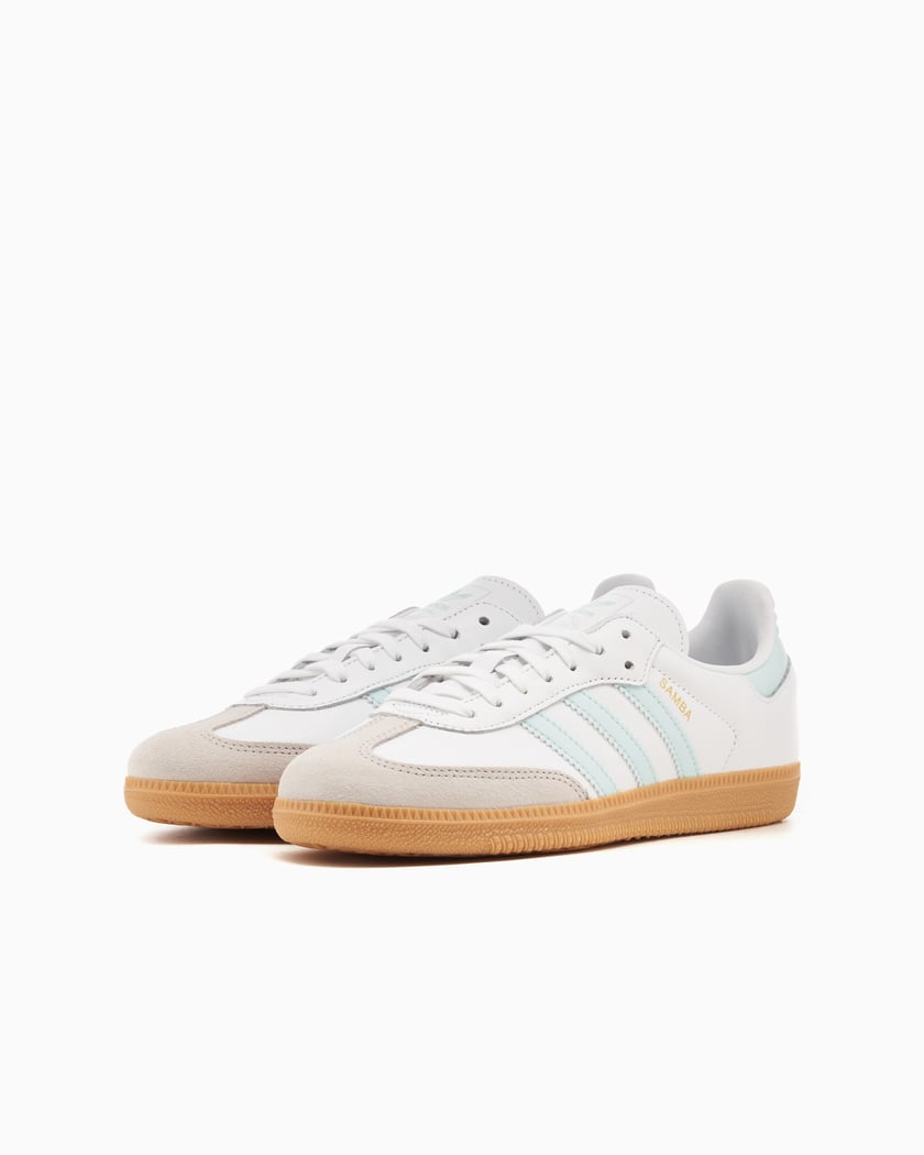 Adidas Kids' Samba Og Shoes - White / Semi Flash Aqua