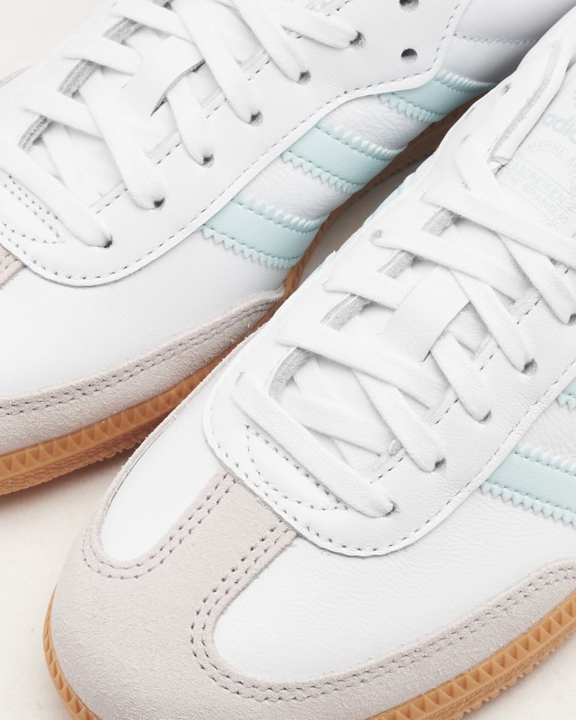 Adidas Kids' Samba Og Shoes - White / Semi Flash Aqua