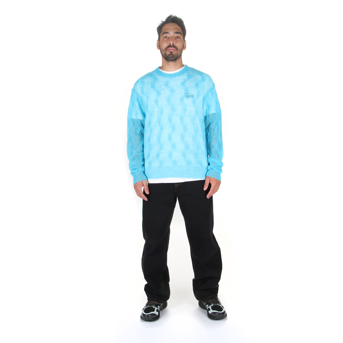 Loose Knit Cross Cable Sweater