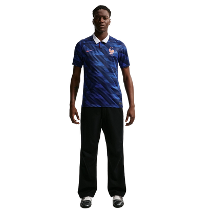 Nike Men's Fff 2026 Stadium Home Dri-Fit Soccer Replica Jersey Apparel - Game Royal / Blackened Blue / White / Metallic Copper