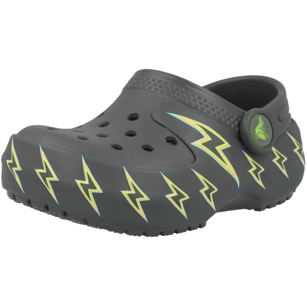 Crocs Kids' Classic Bolt Lights Clog Shoes - Carbon / Grey