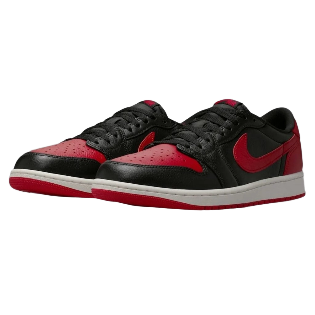 Nike Men's Jordan 1 Retro Low Og Banned Shoes - Black / Varsity Red / Summit White