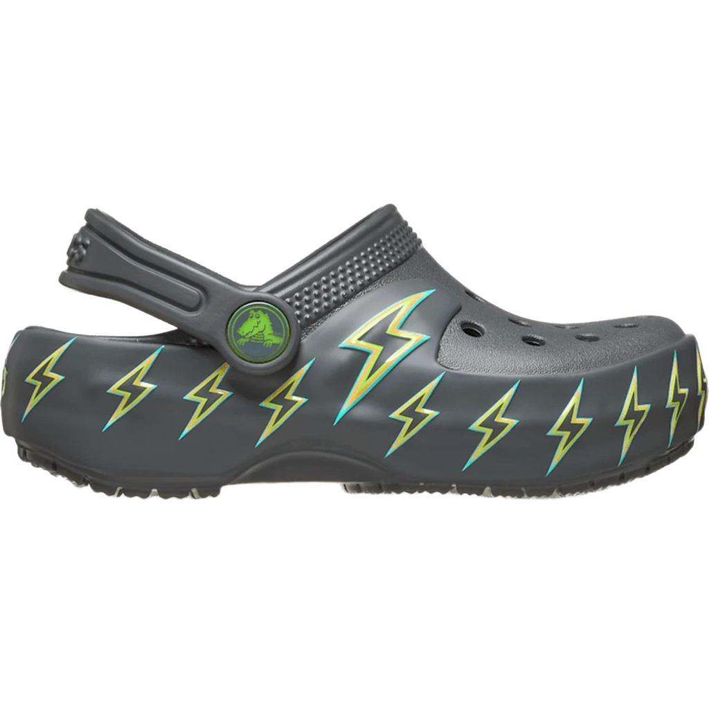 Crocs Kids' Classic Bolt Lights Clog Shoes - Carbon / Grey