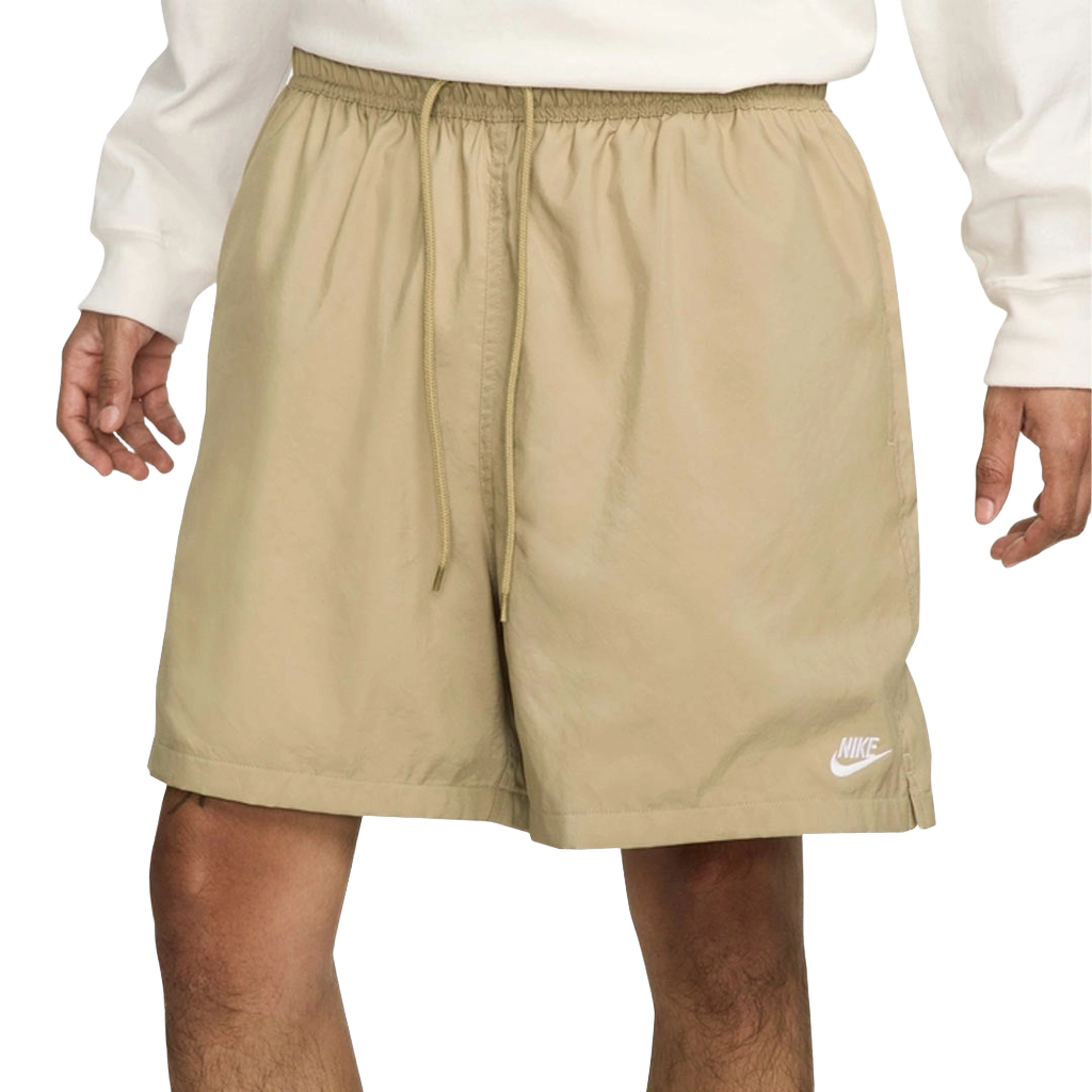 Nike Men's Club Woven Flow Shorts Apparel - Parachute Beige / White