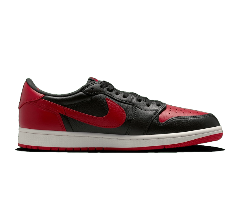 Nike Men's Jordan 1 Retro Low Og Banned Shoes - Black / Varsity Red / Summit White