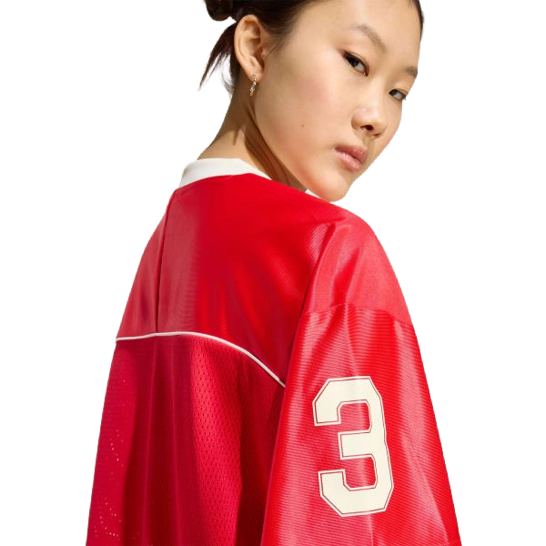 Adidas Women's Originals Cropped Soccer Jersey Apparel - Pure Ruby
