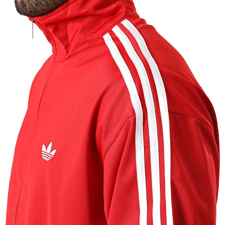 Adidas Men's Firebird Track Jacket Apparel - Better Scarlet / White