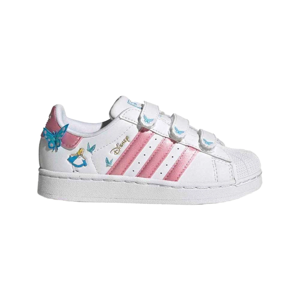 Adidas Kids' Disney Superstar Ii Comfort Closure Shoes Shoes - Cloud White / Light Pink / Lucid Aquamarine