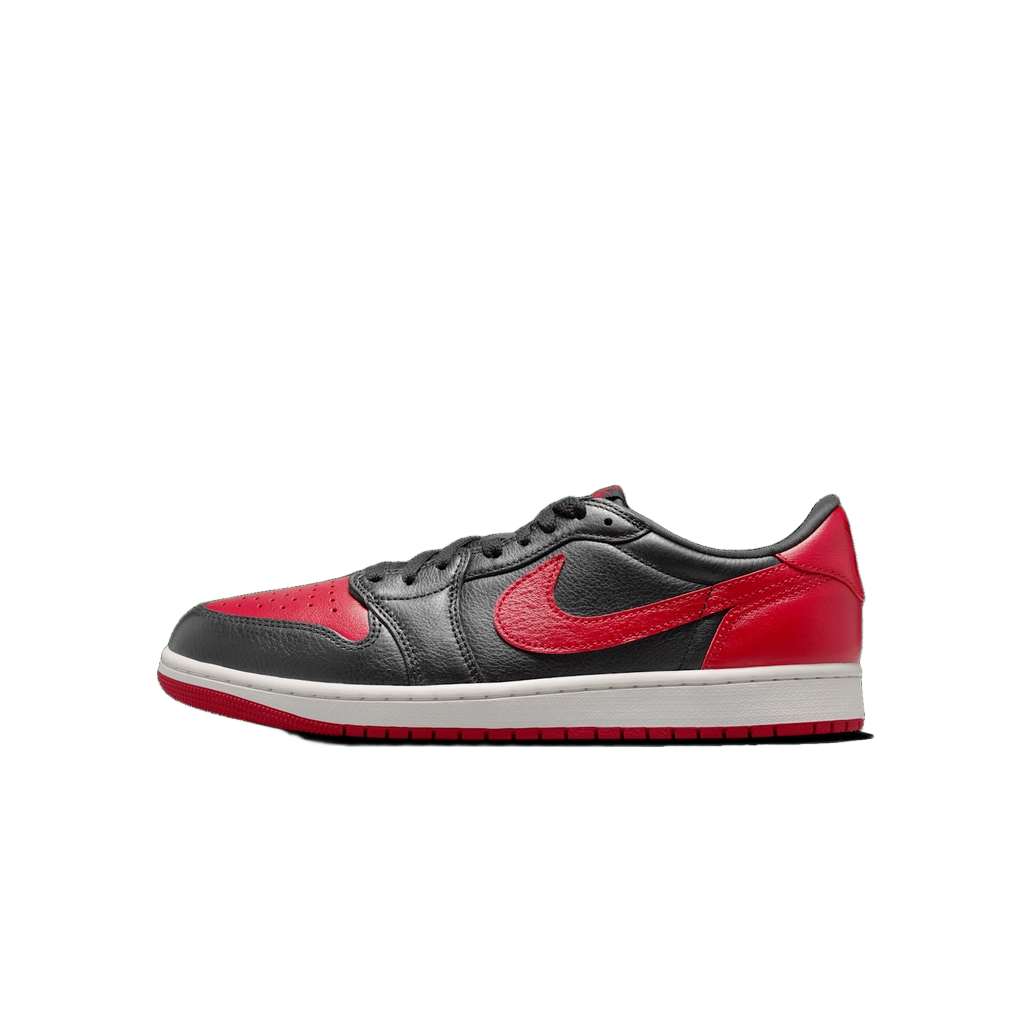 Nike Men's Jordan 1 Retro Low Og Banned Shoes - Black / Varsity Red / Summit White