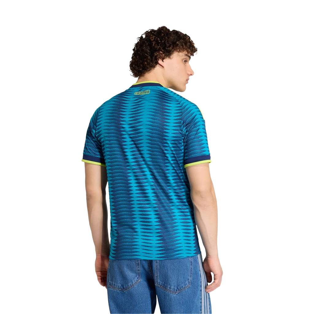 Adidas Men's Colombia 26 Away Jersey Apparel - Team Navy Blue 2 / Mystery Petrol