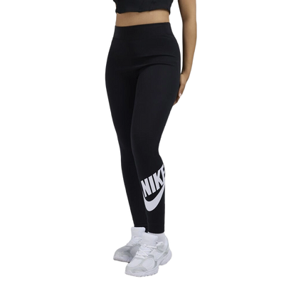 Nike Women's Sportswear Classics High-Waisted Graphic Leggings Apparel - Black / White
