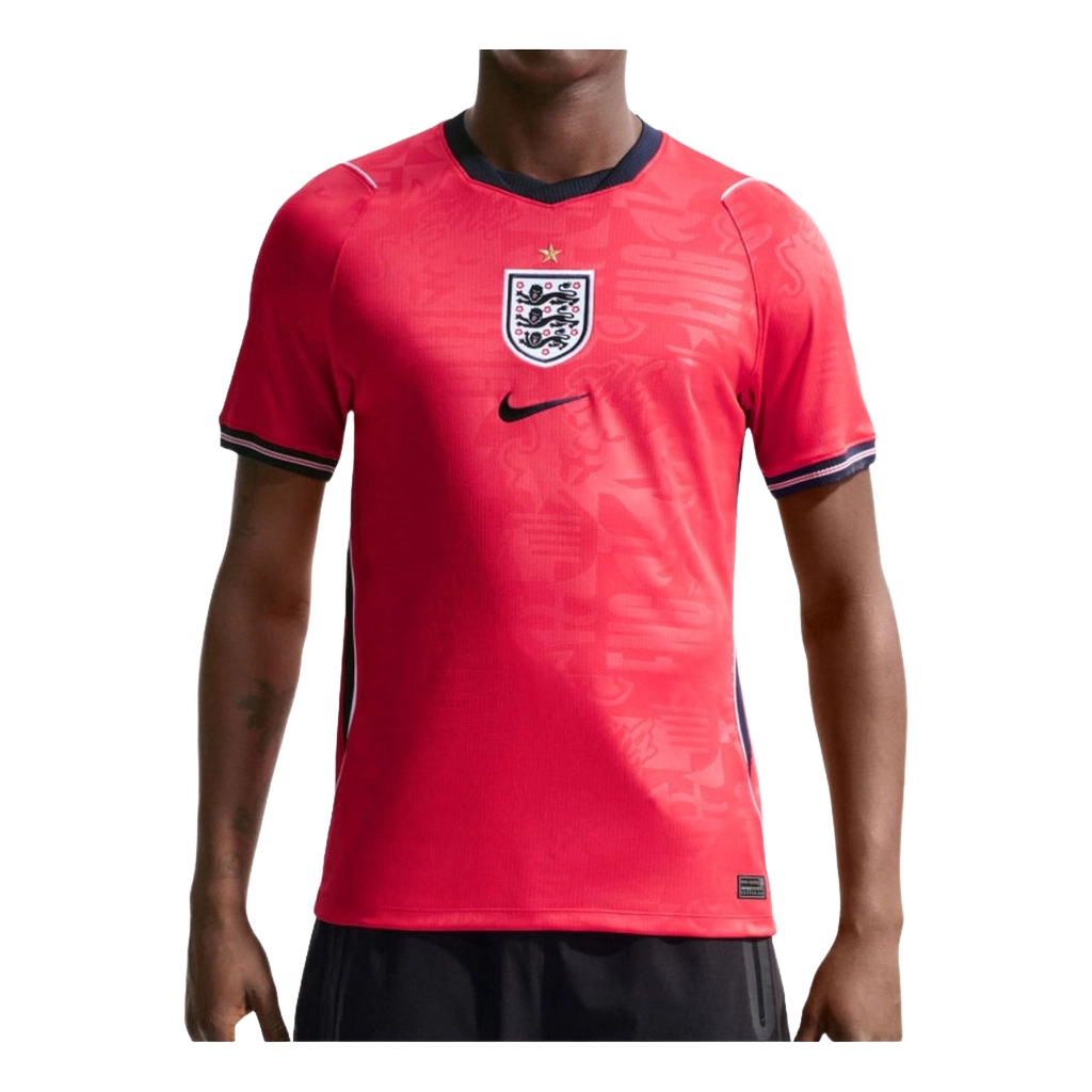 Nike Men's England 2026 Stadium Away Dri-Fit Football Replica Shirt Apparel - Speed Red / Obsidian / White